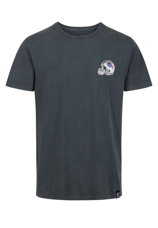 Recovered Men NFL T-shirts Buffalo Bills Cotton Short Sleeve Crew Neck Tee Black