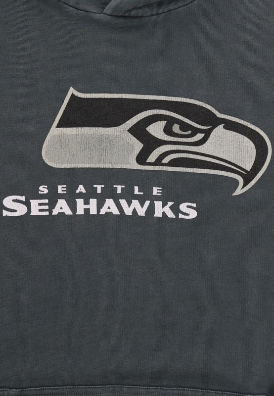 Recovered NFL Mens Hooded Sweatshirt Seattle Seahawks Football Hoodies Black