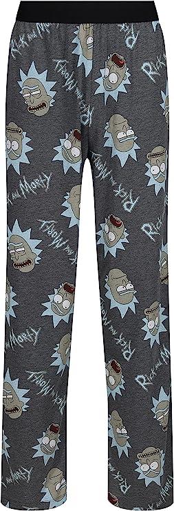 Rick and Morty Rick Faces AOP Cotton Lounge Pants Nightwear PJ Bottoms