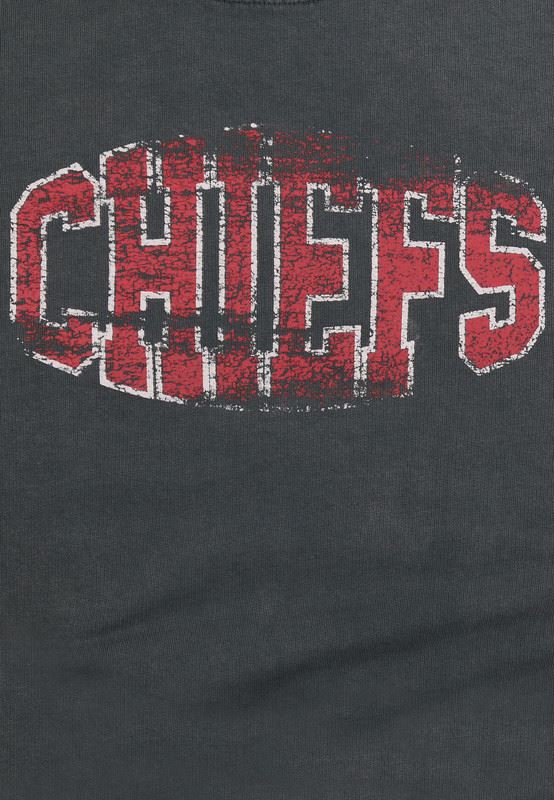 Recovered NFL Kansas City Chiefs Mens Hooded Sweatshirt American Football Helmet Pocket Logo Black Cotton Hoodie
