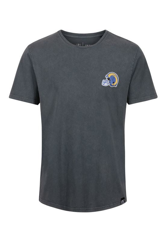 Recovered Men NFL T-shirt Los Angeles Rams Cotton Short Sleeves Crew Neck Tee Top Black