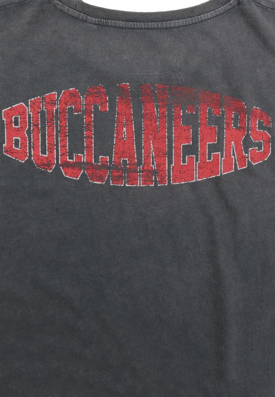 Recovered Men NFL T-shirts Tampa Bay Buccaneers Cotton Short Sleeve Crew Neck Tee Black