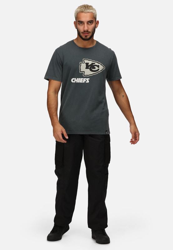 Recovered Men's NFL Kansas City Chiefs T-Shirt - Washed Black