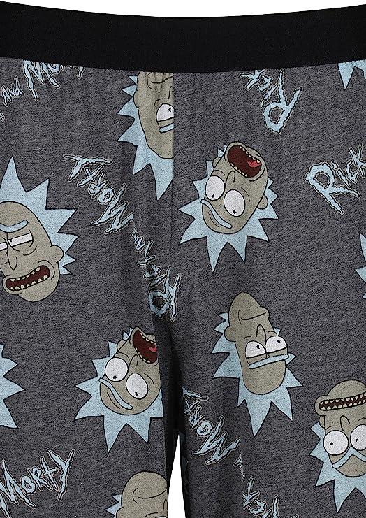 Rick and Morty Rick Faces AOP Cotton Lounge Pants Nightwear PJ Bottoms