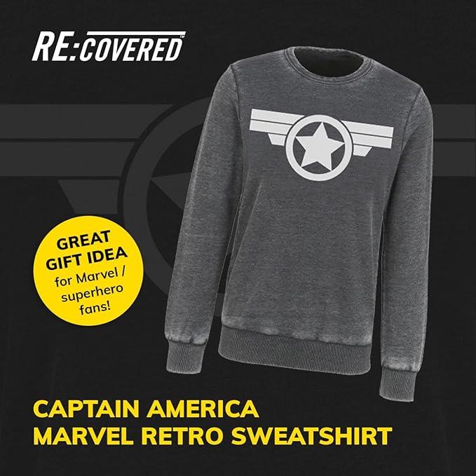 Marvel Captain America Icon Charcoal Sweatshirt by Re:Covered