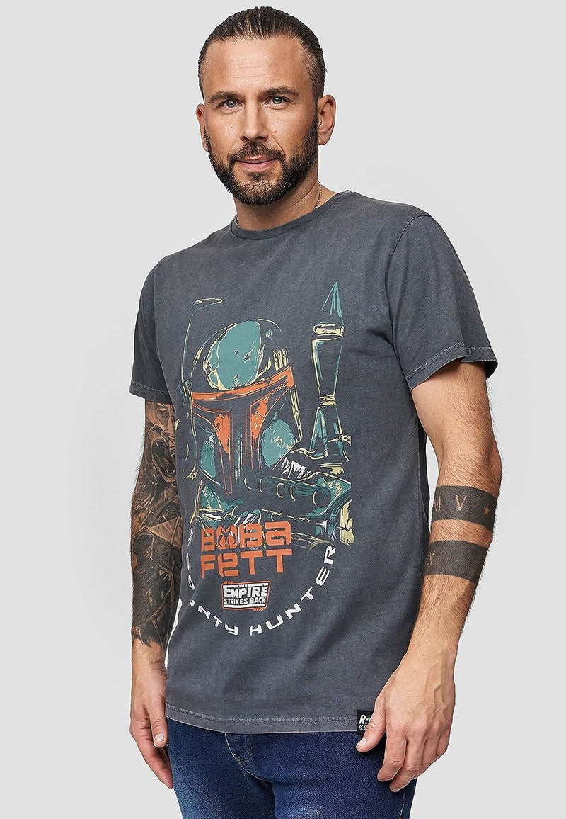 Star Wars Boba Fett Charcoal Washed T-Shirt