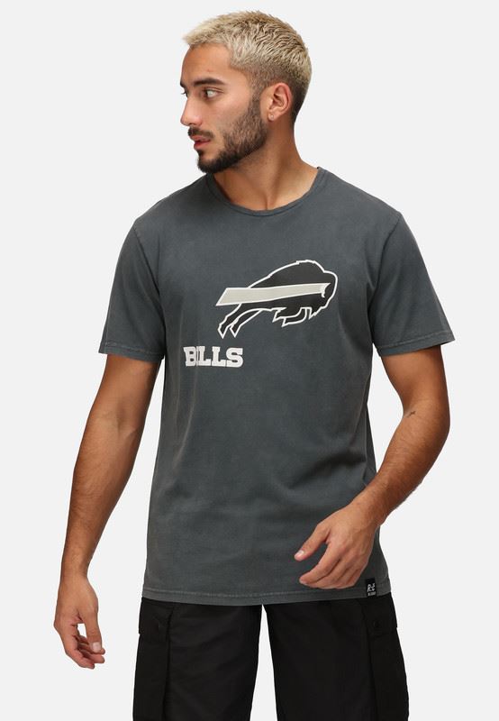Recovered Men's NFL Buffalo Bills Icon T-Shirt - Washed Black