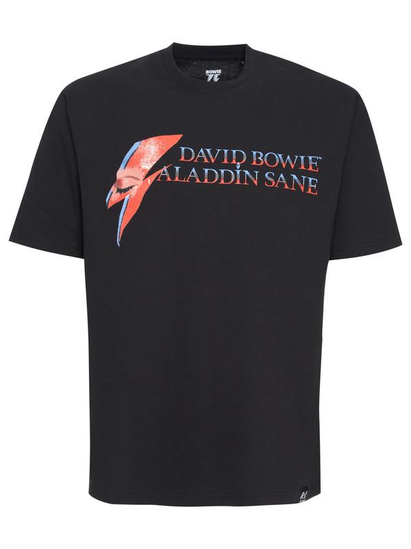 Recovered David Bowie Mens T-Shirts Aladdin Sane Logo  Crew Neck Cotton Tee Shirt