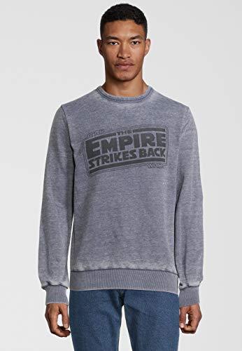 Star Wars Empire Strikes Back Logo Vintage Blue Sweatshirt by Re:Covered