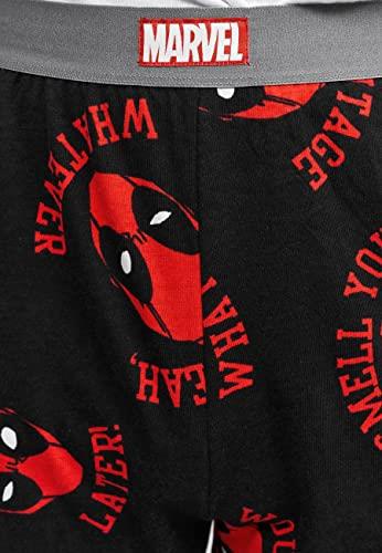 MARVEL Pyjamas -Deadpool Slogan Heads Lounge Pants