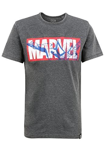 Marvel Spider-Man Classic Logo Charcoal T-Shirt By Recovered