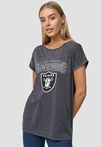 Recovered NFL Raiders Charcoal Womens Boyfriend T-Shirt