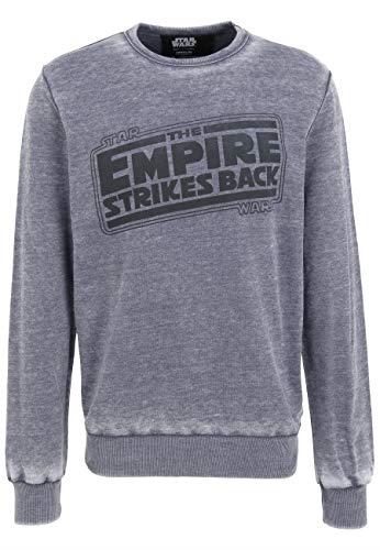 Star Wars Empire Strikes Back Logo Vintage Blue Sweatshirt by Re:Covered