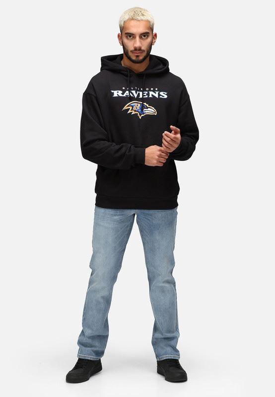 Recovered Men's NFL Baltimore Ravens Hooded Sweatshirt - Black