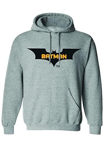 Batman Bat Logo Sports Grey Hooded Sweatshirt