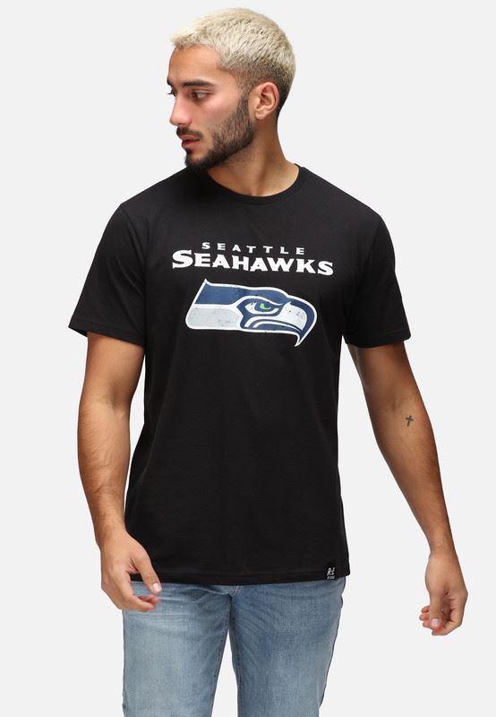 Recovered Men's NFL Seattle Seahawks T-Shirt - Black