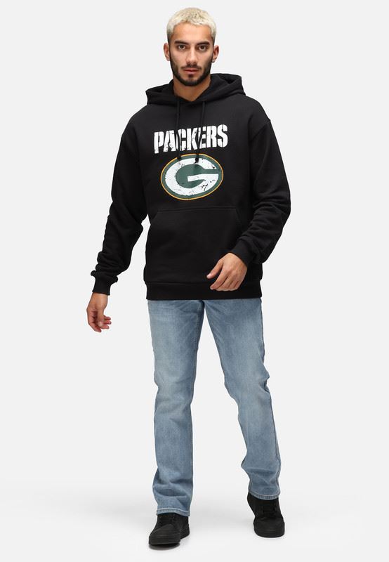 Recovered Men's NFL Green Bay Packers Hooded Sweatshirt - Black