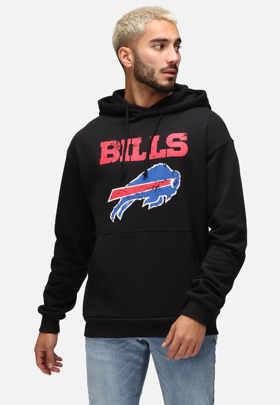 Recovered Men's NFL Buffalo Bills Hooded Sweatshirt - Black