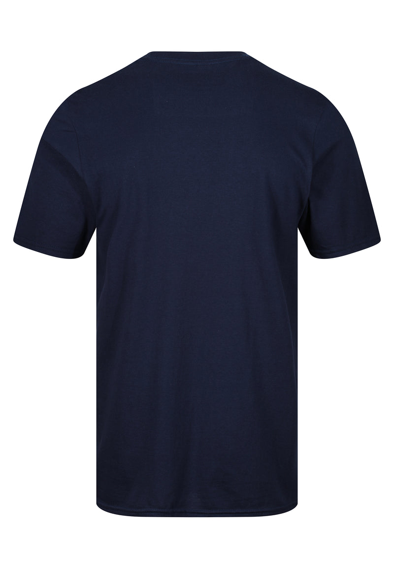 Marvel Captain America Shield Print Sport Cotton Navy Blue T-Shirt