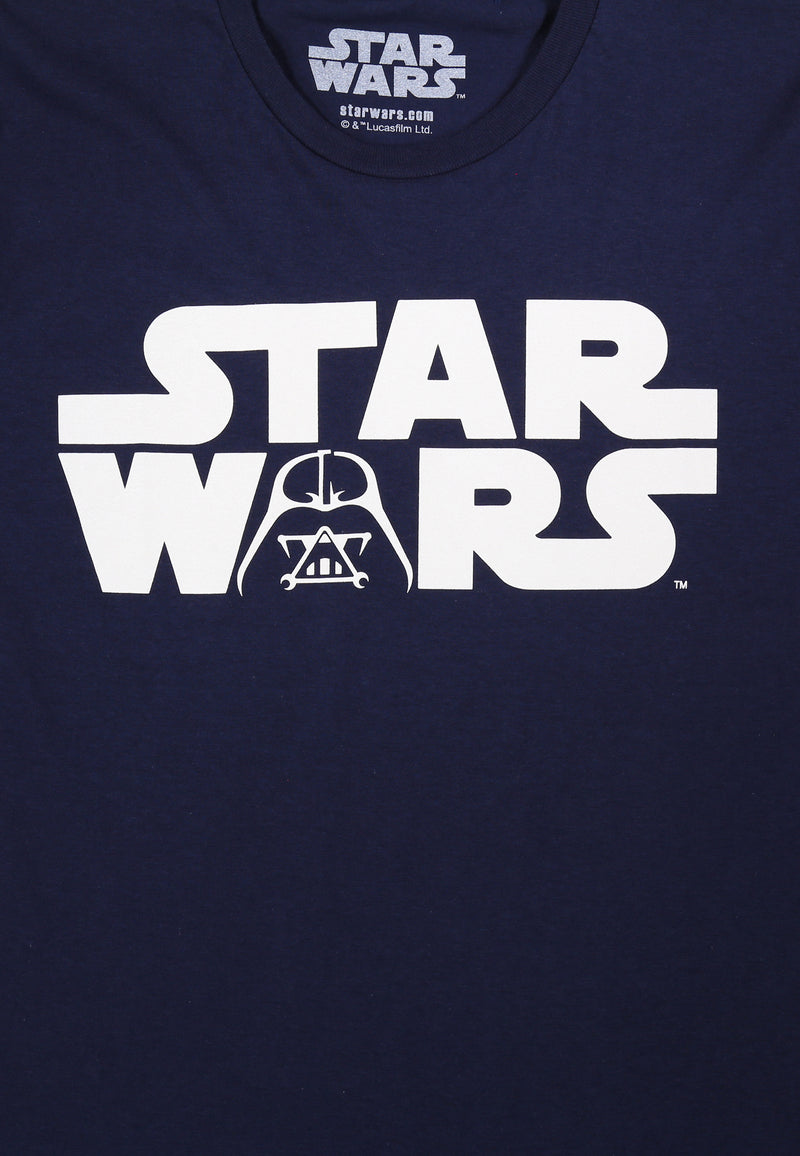Star Wars Darth Vader Logo Print Sports Navy T-Shirt