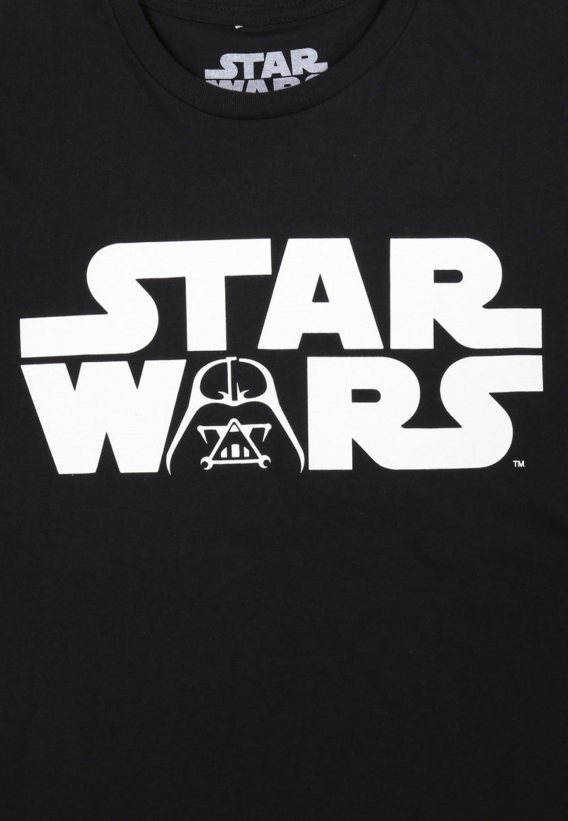 Star Wars Darth Vader Logo Print Sports Black T-Shirt