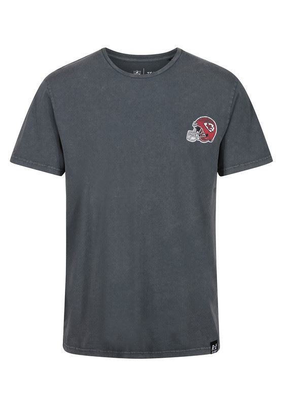 Recovered Men NFL T-shirts Kansas City Chiefs Cotton Short Sleeve Crew Neck Tee Black