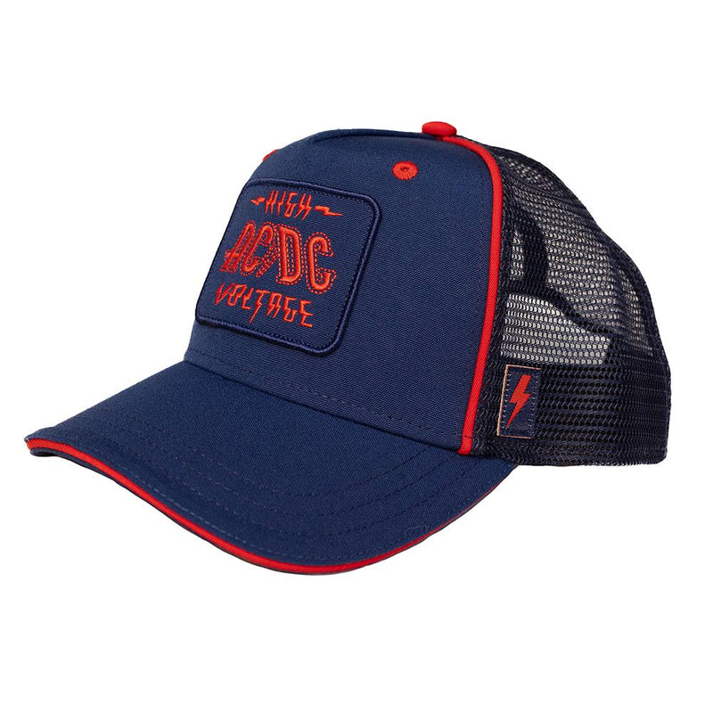 ACDC High Voltage Embroidered Badge Trucker Cap By Recovered