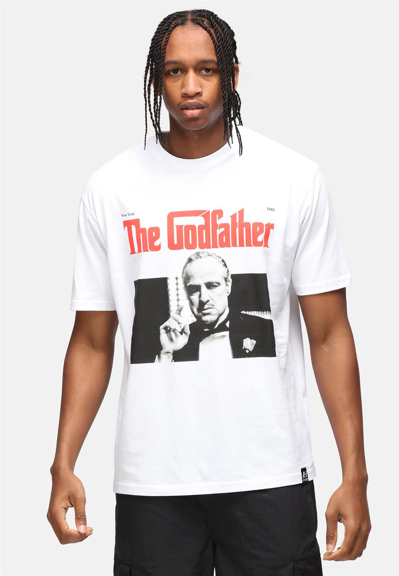 The Godfather Close Up White Relaxed T-Shirt