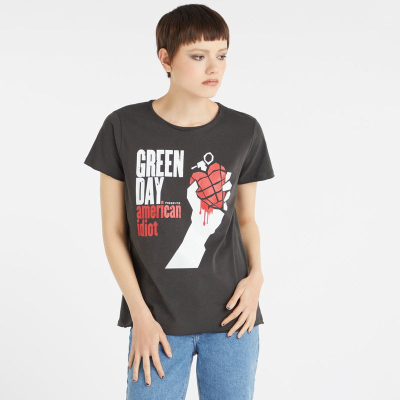 Greenday American Idiot Printed Cotton T-Shirt