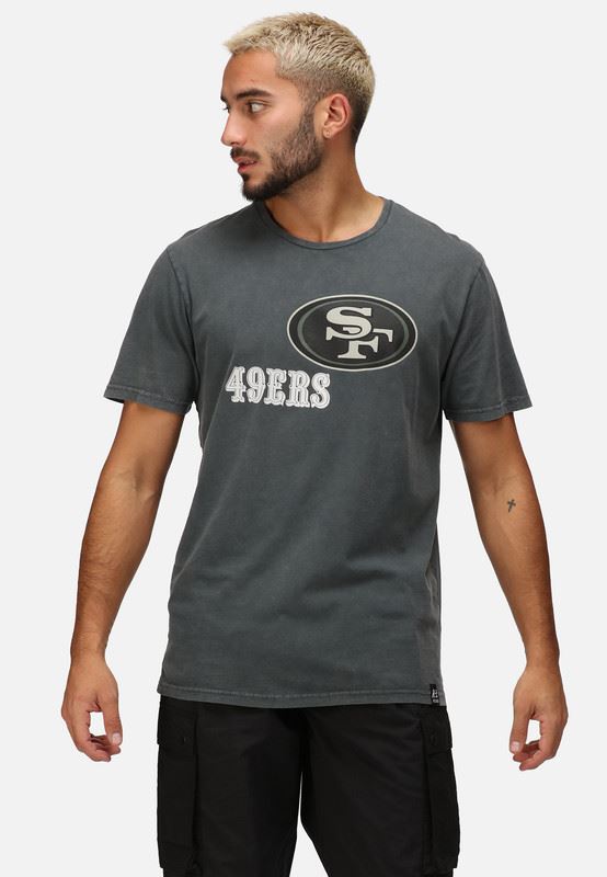Recovered Men's NFL San Francisco 49ers T-Shirt - Washed Black