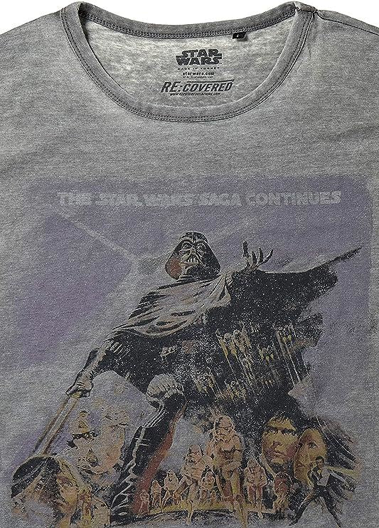 Star Wars Empire Strikes Back Poster Light Grey T-Shirt by Re:Covered