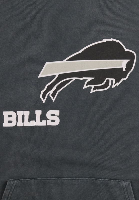 Recovered Buffalo Bills Hoodie NFL Cotton Elasticated Cuff Sweatshirt Black