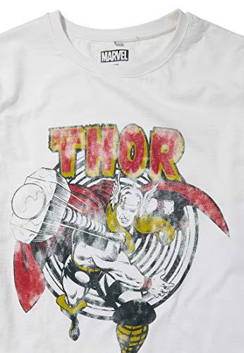 Marvel The Mighty Thor Retro Hammer Vintage Style T-Shirt By Recovered
