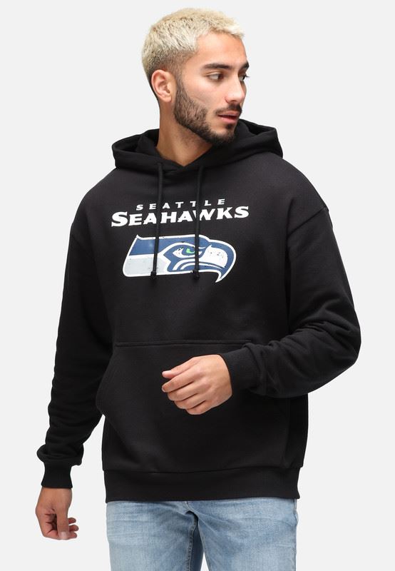 Recovered Men's NFL Seattle Seahawks Hooded Sweatshirt - Black