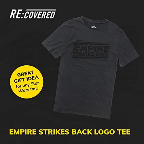 Star Wars Empire Strikes Back Logo Washed Grey T-Shirt by Re:Covered