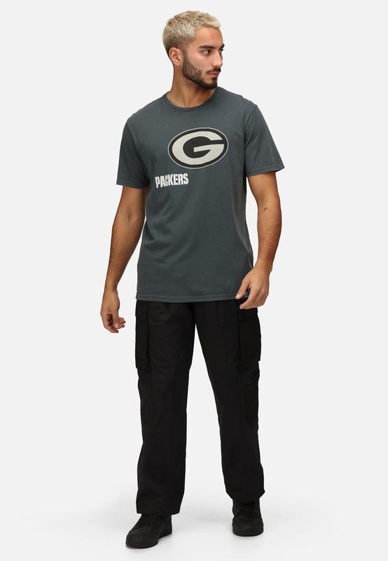 Recovered Men's NFL Green Bay Packers T-Shirt - Washed Black