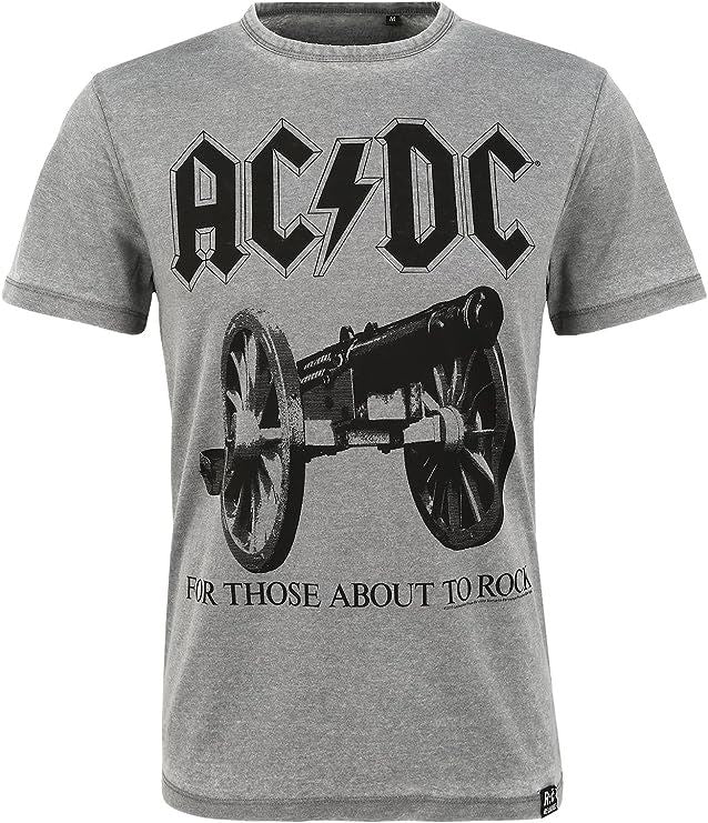 AC/DC for Those About to Rock Light Grey T-Shirt by Re:Covered