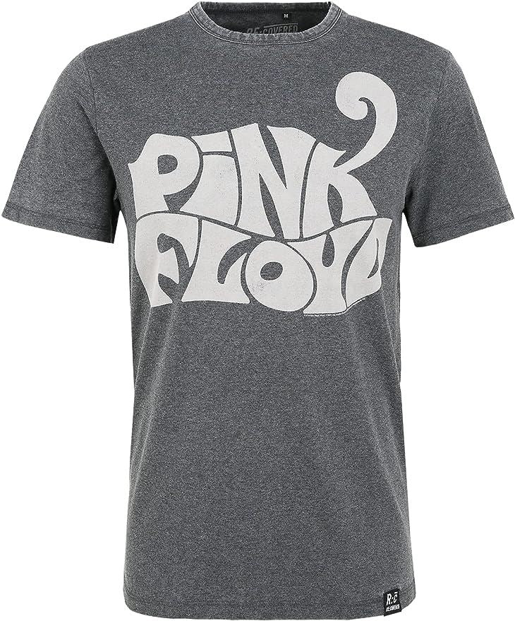 Pink Floyd Animals 1972 Logo Charcoal T-Shirt by Re:Covered