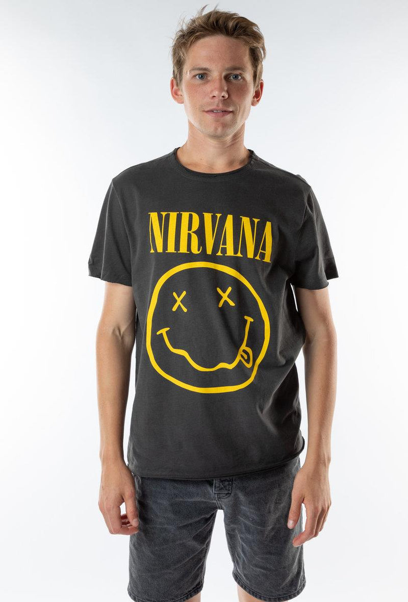 Amplified Nirvana Smiley T-Shirt - Merch Rocks