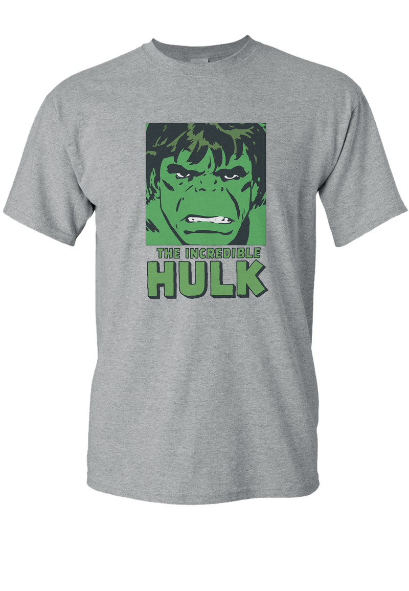 Marvel The Incredible Hulk Graphic Sport Grey T-Shirt - Unisex Adults