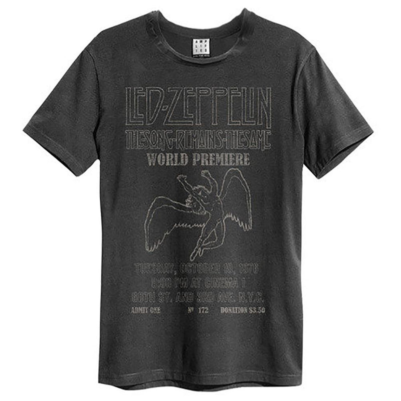 Amplified Led Zeppelin The Song Remains Charcoal T-Shirt - Merch Rocks