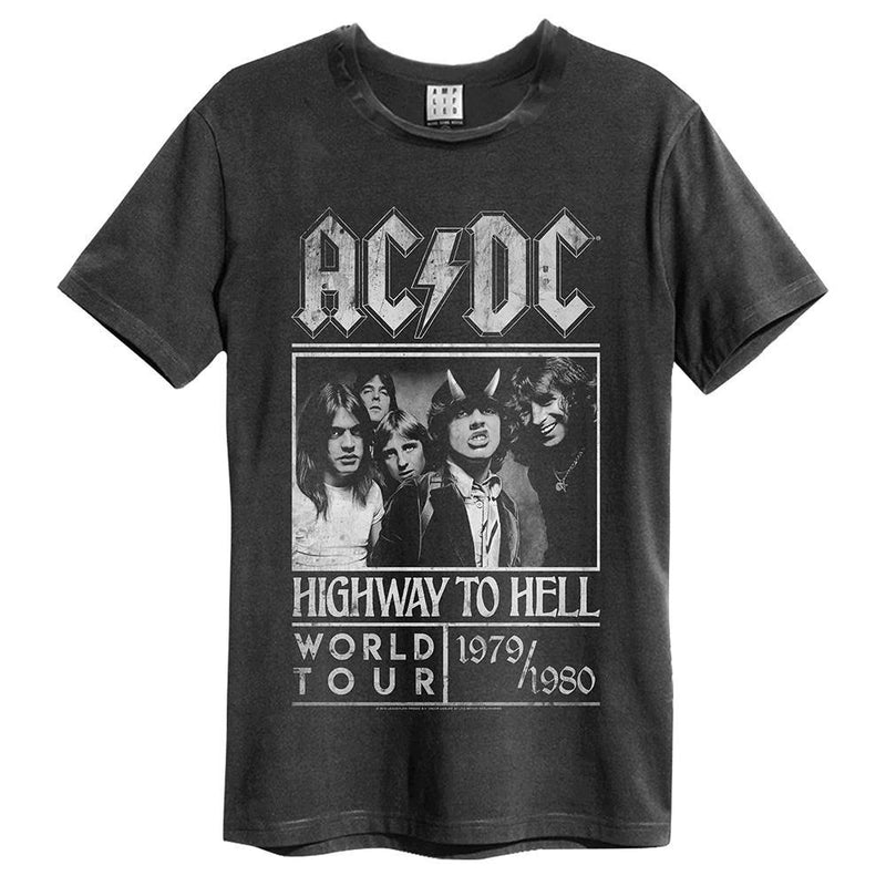 Amplified ACDC Highway To Hell Poster Men's Cotton T-Shirt