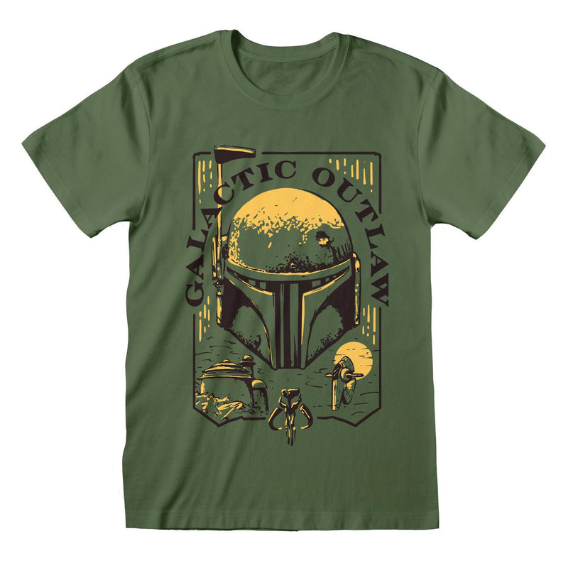 Star Wars Book of Boba Fett Helmet Green T-Shirt - Merch Rocks