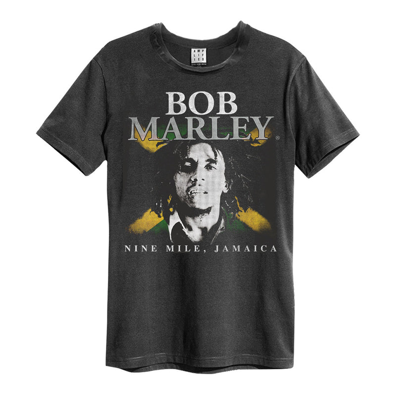 Amplified Bob Marley Nine Mile Charcoal T-shirt - Merch Rocks
