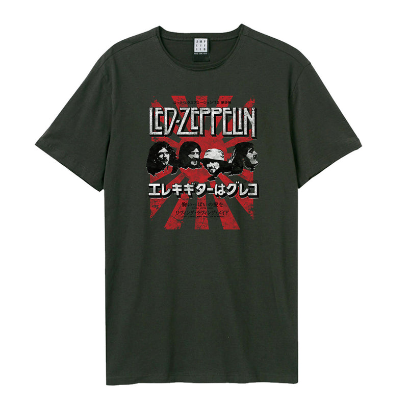 Amplified Led Zeppelin Burst Charcoal T-Shirt - Merch Rocks