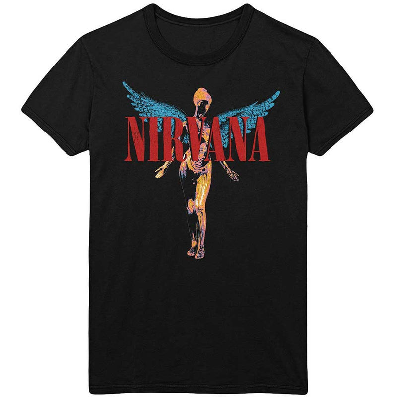 Nirvana Angelic Unisex Black Cotton  T-Shirt