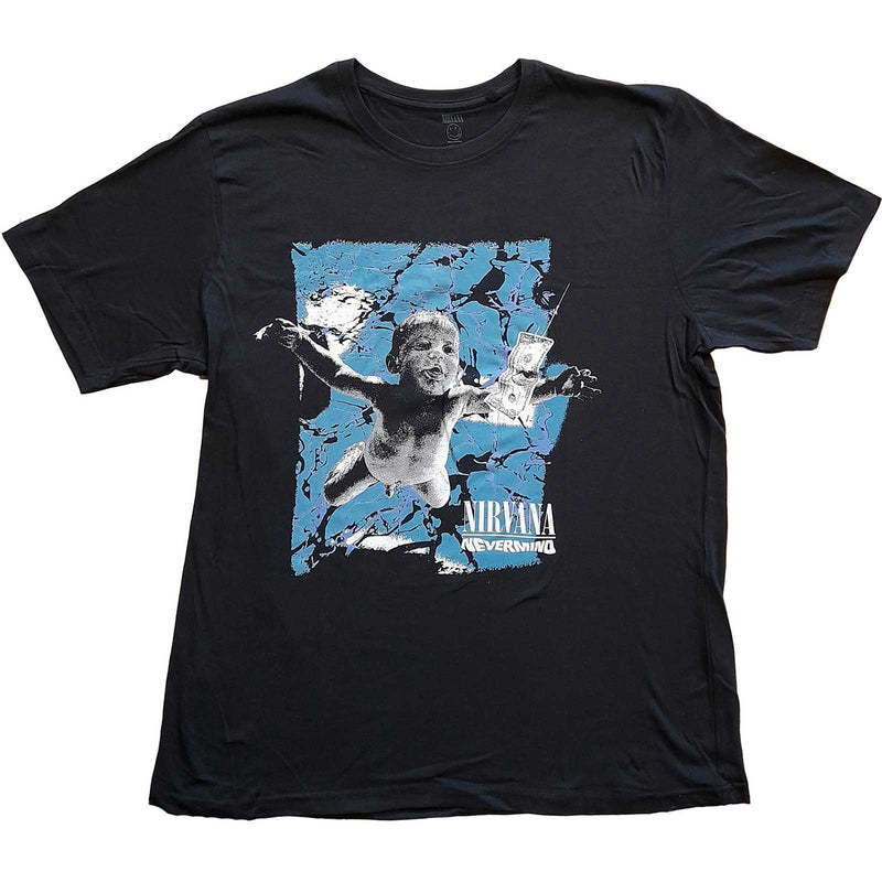 Nirvana Nevermind Cracked Unisex Black Cotton  T-Shirt - Merch Rocks