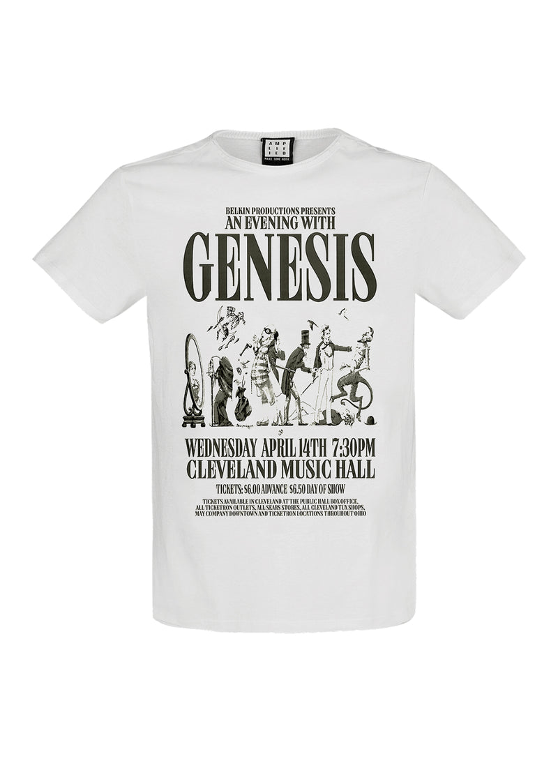 Amplified Genesis An Evening With Vintage White T-shirt - Merch Rocks